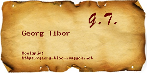 Georg Tibor névjegykártya
